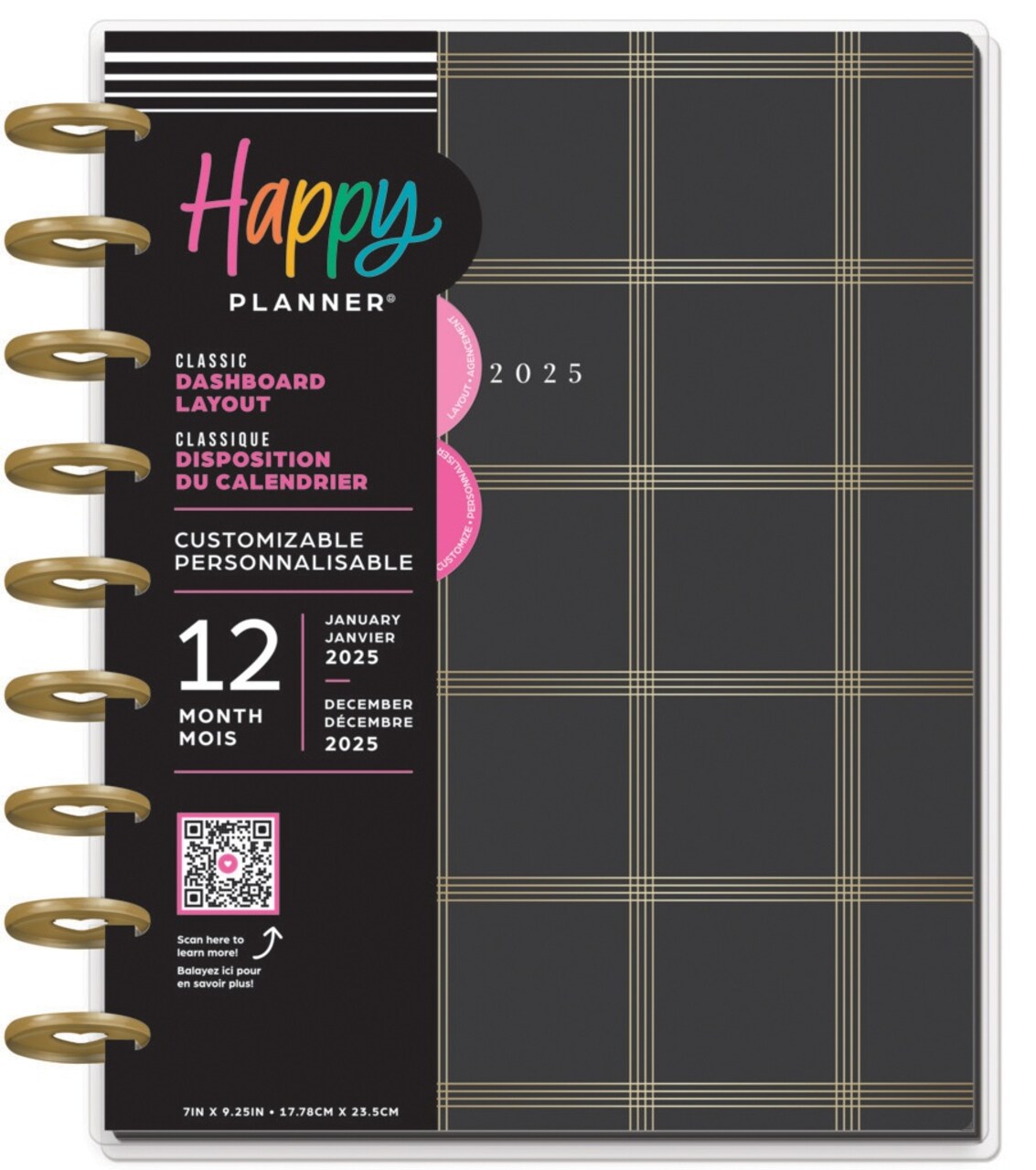 Happy Planner Classic 12-Month Disc Bound Planner-Modern Impression; Jan '25 - Dec '25